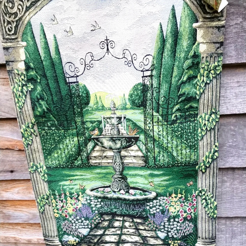 Vintage Vicky Howard Canvas Art European Garden Wall Hanging by Howard 25